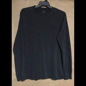 American Eagle Men’s Long Sleeve Shirt, Color: Black, Size: Medium Tall